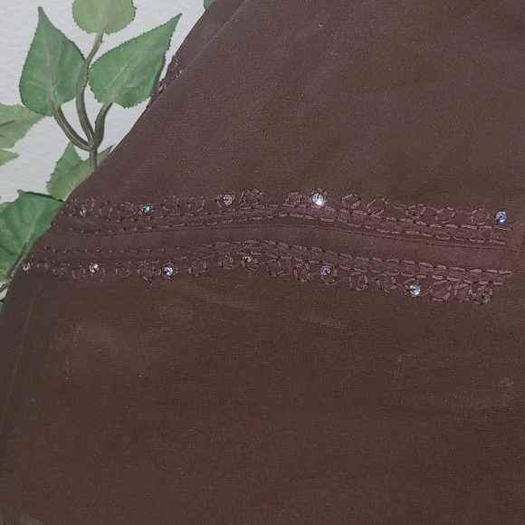 Betty B Brown Sequined Sheer Tunic - Picture 7 of 7